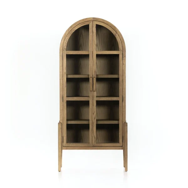 Grandeur Glass Oak Vitrin